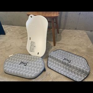 Puj bath tub, kneeler and elbow rest